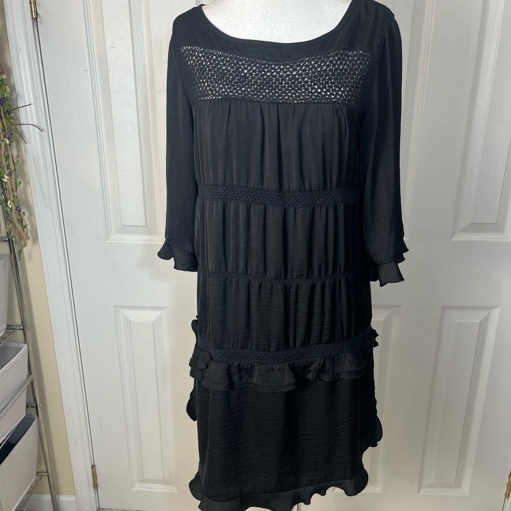 Who What Wear Black Long Sleeve Dress